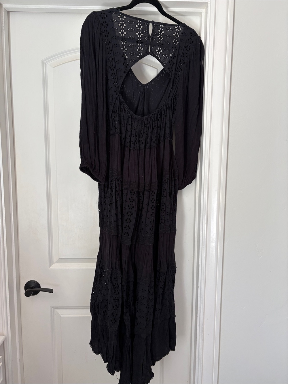 Free People Women’s Black Eyelet Maxi Dress - Picture 3 of 4
